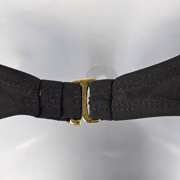 Catalina Size XL (16-18) One Piece Swimsuit Black with Patterned Side Panels - Picture 6 of 11